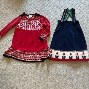 Hanna Andersson holiday sweater dress size 90